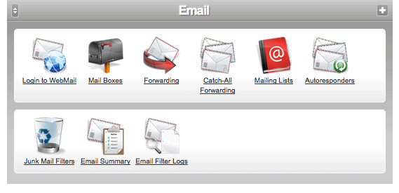 extend email Web Hosting Control Panel