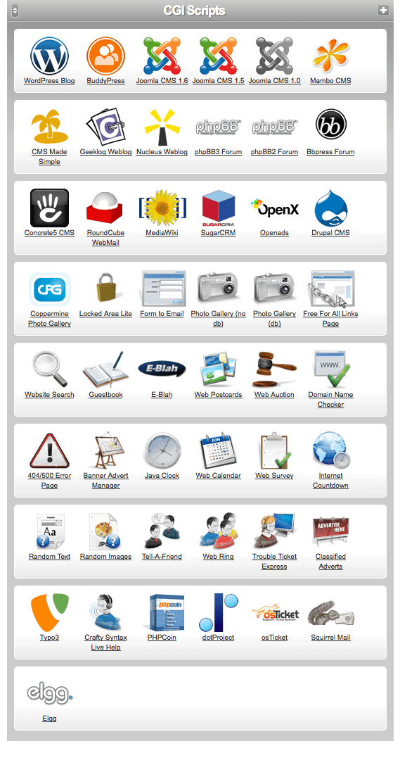 extend scripts Web Hosting Control Panel