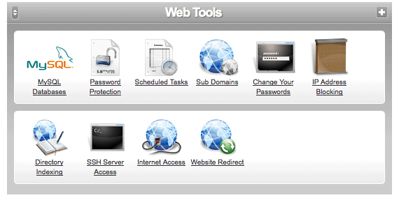 extend tools Web Hosting Control Panel